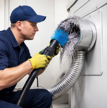 Clogged dryer vent inspection and cleaning Dallas TX