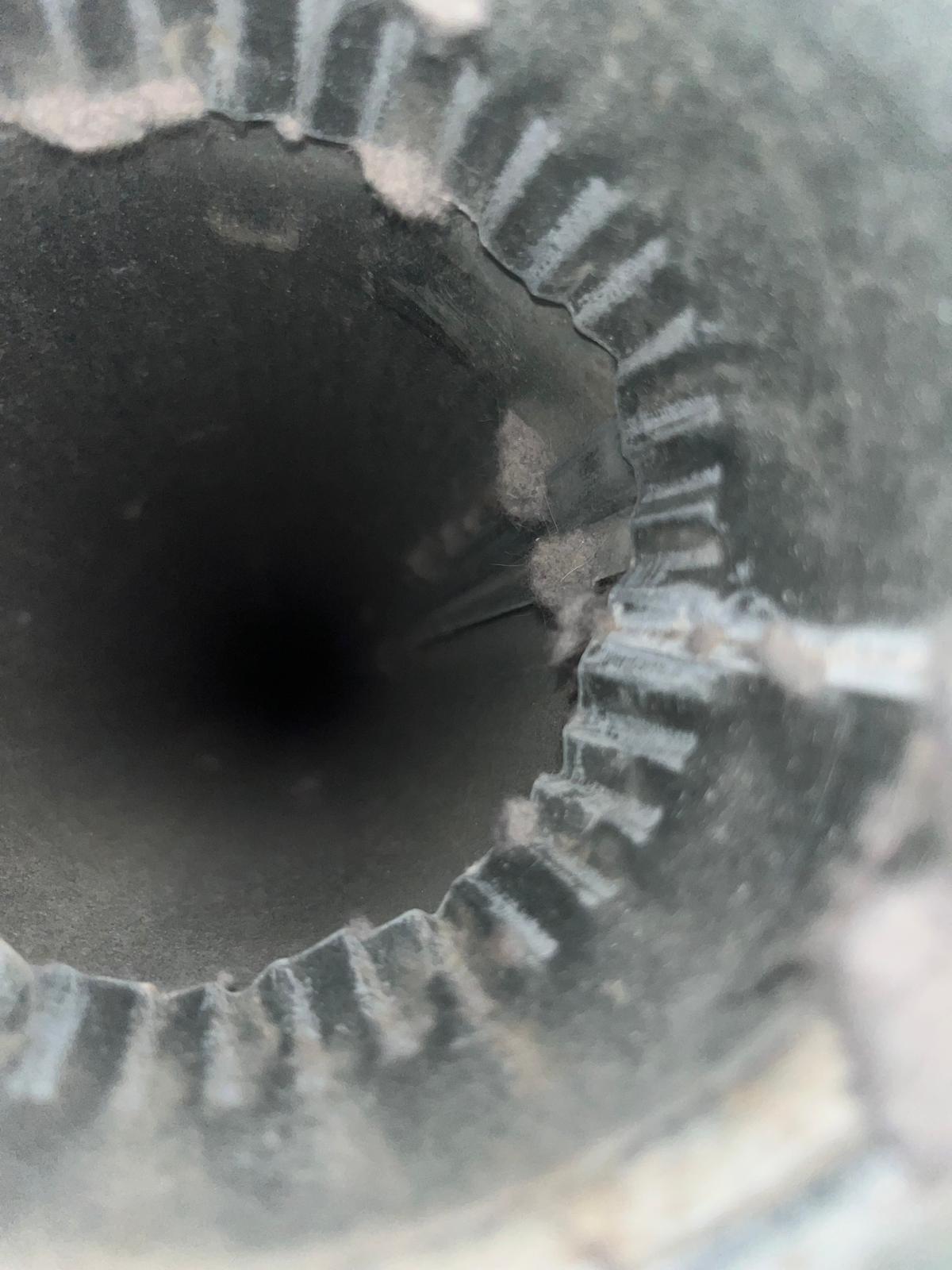 Clean dryer vent duct after professional dryer vent cleaning in Preston Hollow Dallas